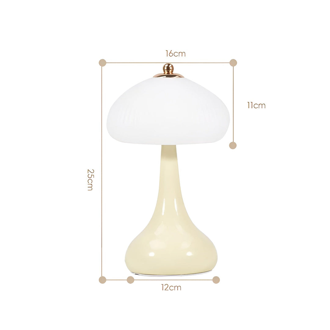 Luvikno | Eleganza Luxe Bordlampe – Tidøst Mushroom Form med LED Dimmemulighet i Myke Farger
