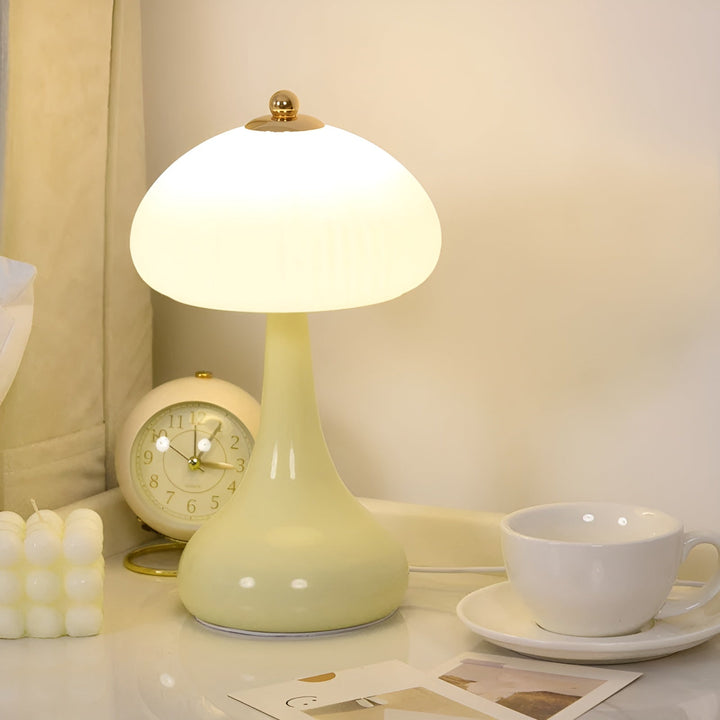 Luvikno | Eleganza Luxe Bordlampe – Tidøst Mushroom Form med LED Dimmemulighet i Myke Farger