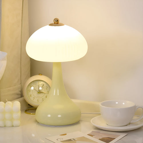 Luvikno | Eleganza Luxe Bordlampe – Tidøst Mushroom Form med LED Dimmemulighet i Myke Farger