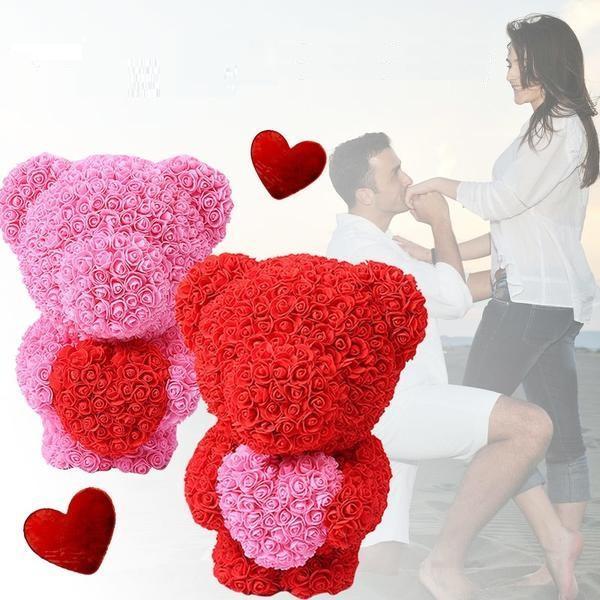 Rose Bear med Hjerte | Luvikno