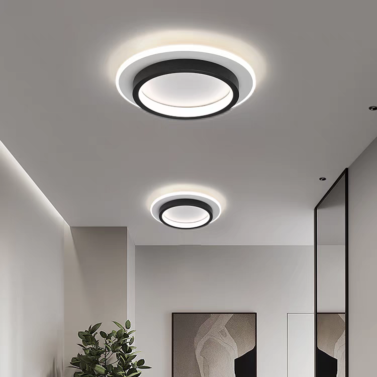 Rund Metall Akryl LED Taklampe | Luvikno