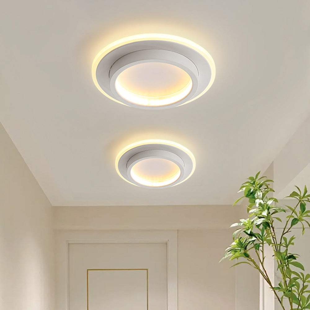 Rund Metall Akryl LED Taklampe | Luvikno