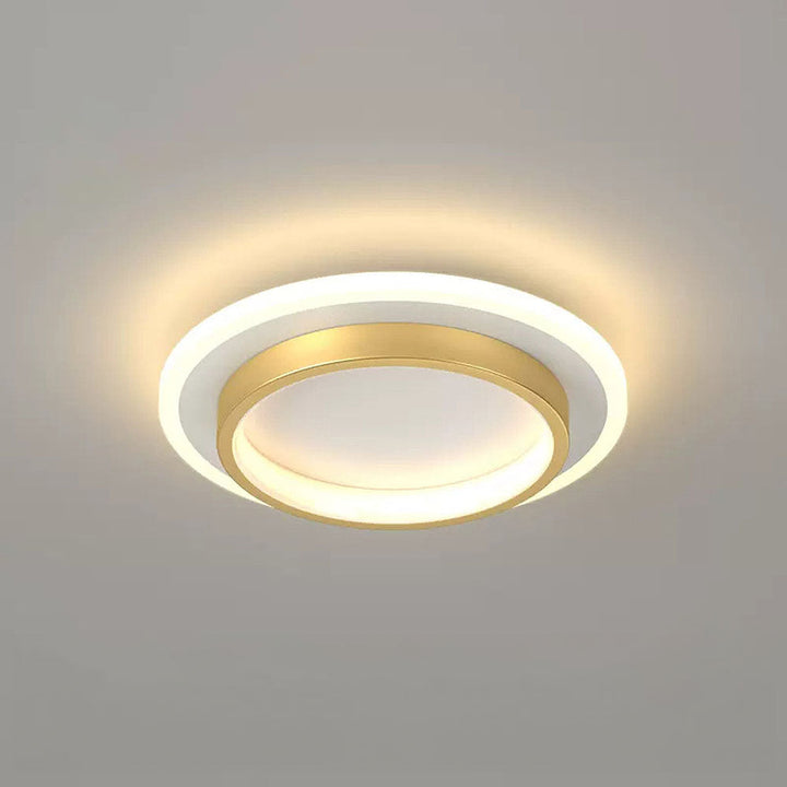 Rund Metall Akryl LED Taklampe | Luvikno
