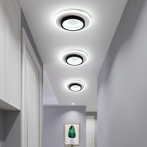 Rund Metall Akryl LED Taklampe | Luvikno