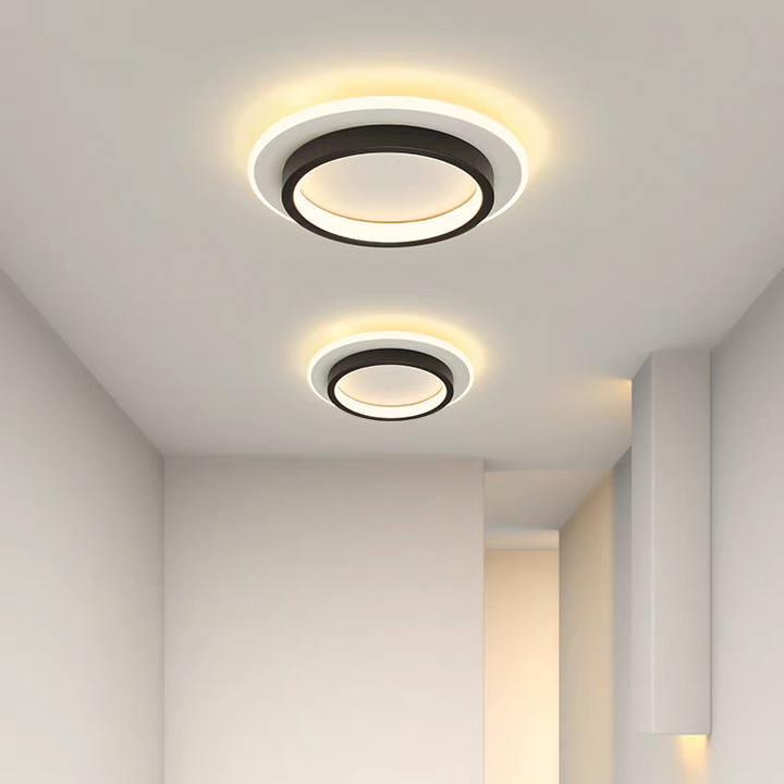 Rund Metall Akryl LED Taklampe | Luvikno