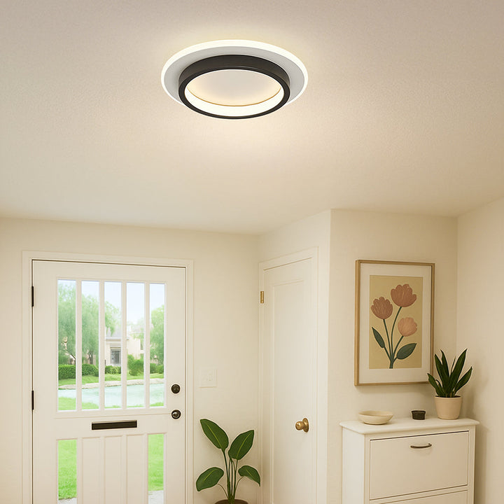 Rund Metall Akryl LED Taklampe | Luvikno