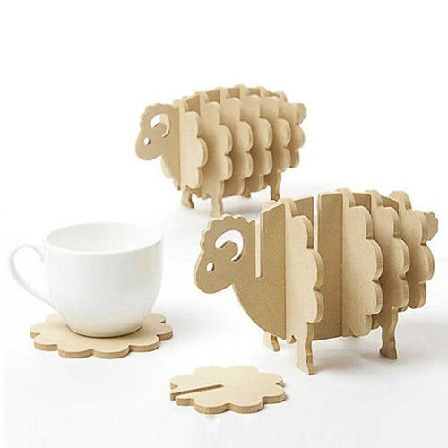 Rustikke Sau Cooperative Coaster (Sett av 6) | Luvikno
