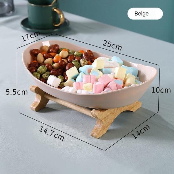 Rustikk Tier Plate Tre Stativ Med Tallerkener (Ulike Design & Farger) | Luvikno