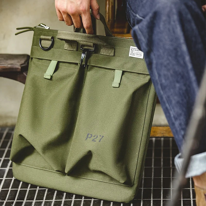 Luvikno | UrbanTrek CommanderBag Taktisk Herre Messenger Bag | Polstret & vannavstøtende | For laptop, hjelm & daglig bruk | 15.6" | Skulder & håndholdt