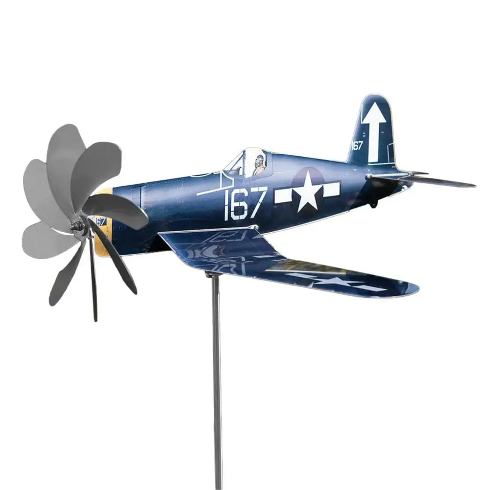 Luvikno | Vindspinner AeroTwist | Flyhage Vindmølle laget av rustfritt stål | Værbestandig & roterer i vinden | For hage, terrasse & balkong