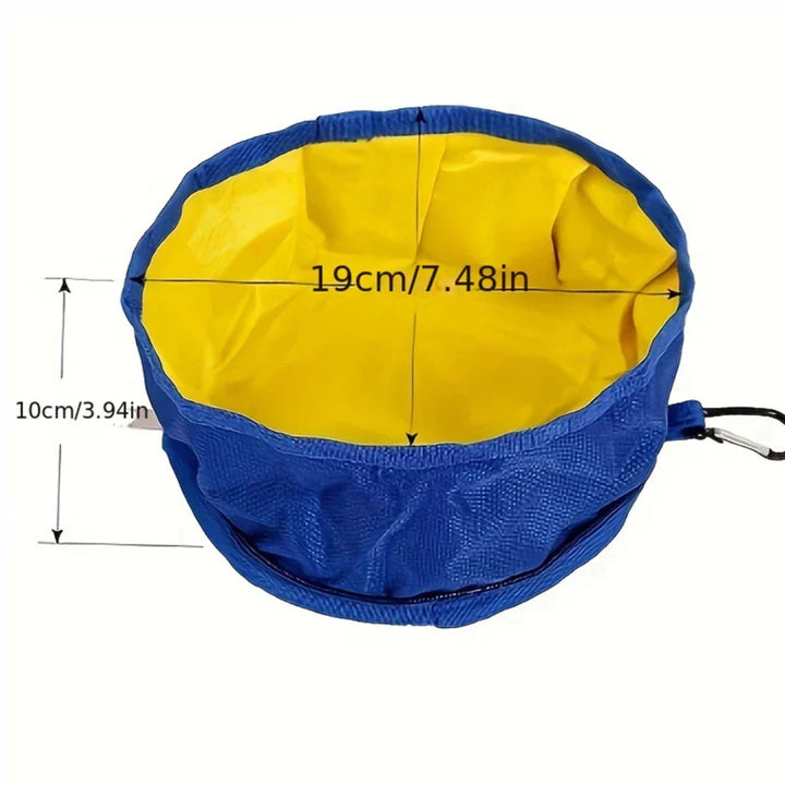 Luvikno | Sammenleggbar Bolle Nomadoo FoldBowl | Bærbar Fôr- og Vannbolle for Hunder & Katter | Utendørs Reisebolle laget av Oxford-stoff | Ø 19 cm