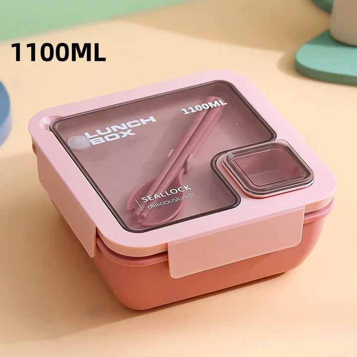 Bento matboks for på farten med bestikk | Luvikno