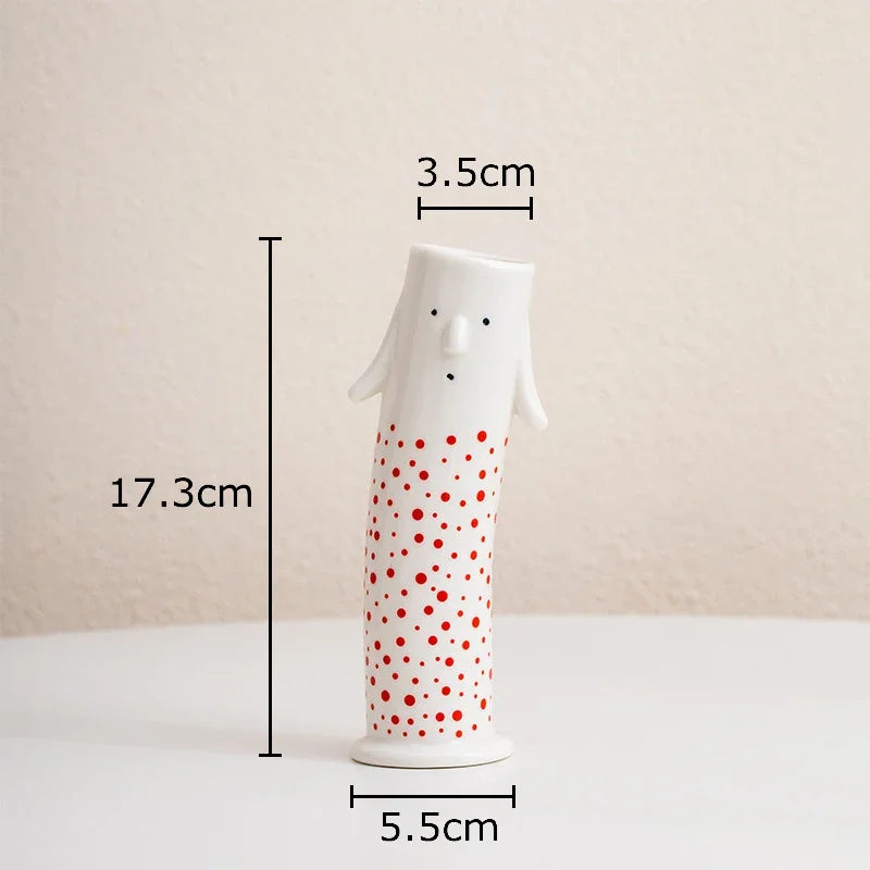 Lovely Cartoon Figures Keramikk vase | Luvikno