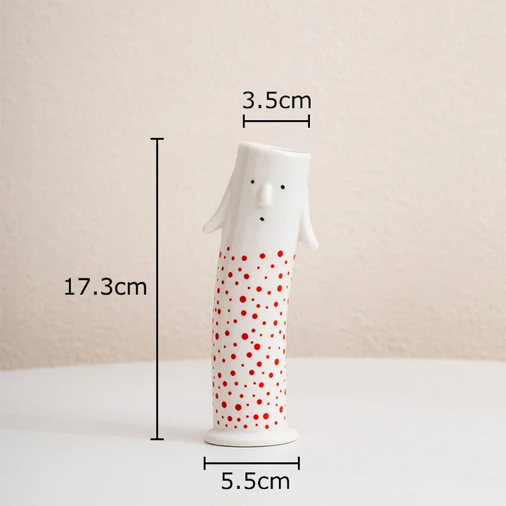 Lovely Cartoon Figures Keramikk vase | Luvikno