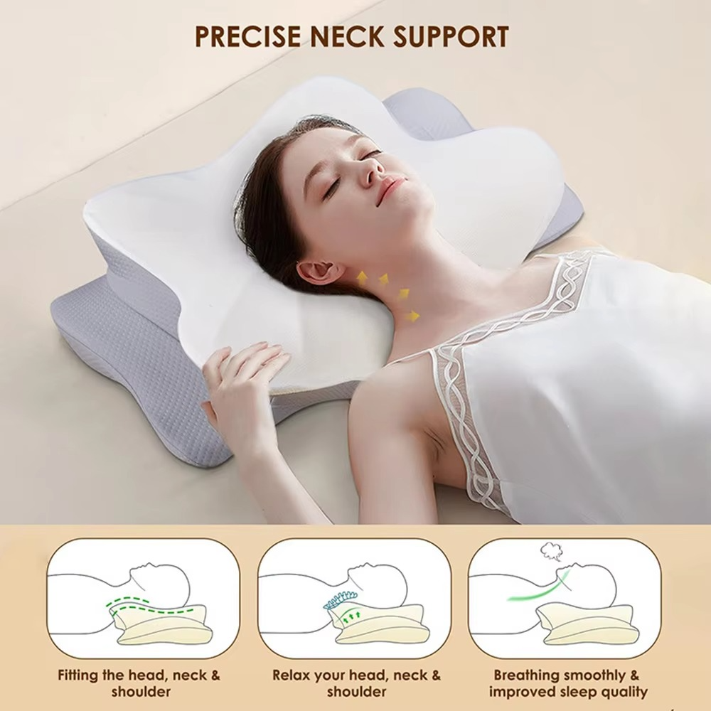 Ergonomisk Cervical Minne Skumpute for Nakke- og Skulderstøtte Luvikno