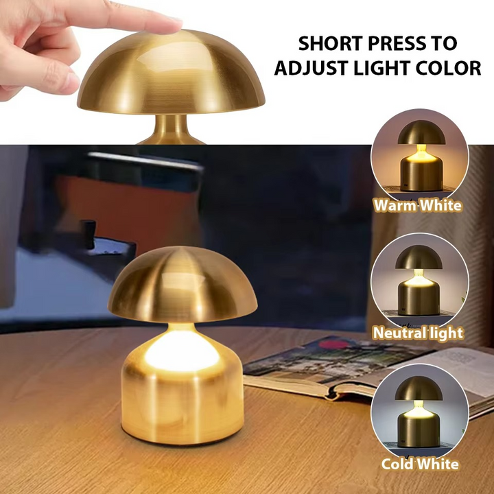 Allsidig LED Berørings Nattbordlampe - 3-Farge Dimmbar Nattlys Luvikno