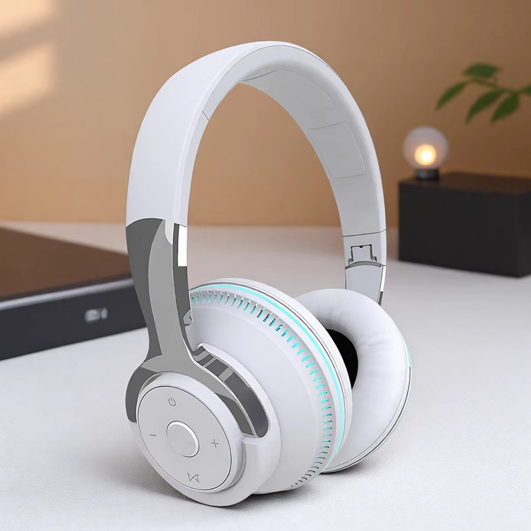 Sammenleggbar Bluetooth 5.1 Trådløs Stereo Hodetelefon med Mikrofon for Mobil og Nettbrett Luvikno