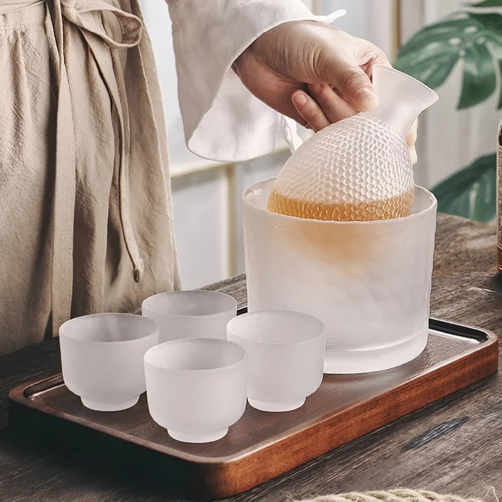 Japansk Glass Sett – Elegant Sake & Whisky Sett | Perfekt for Bar & Hjem | Luvikno