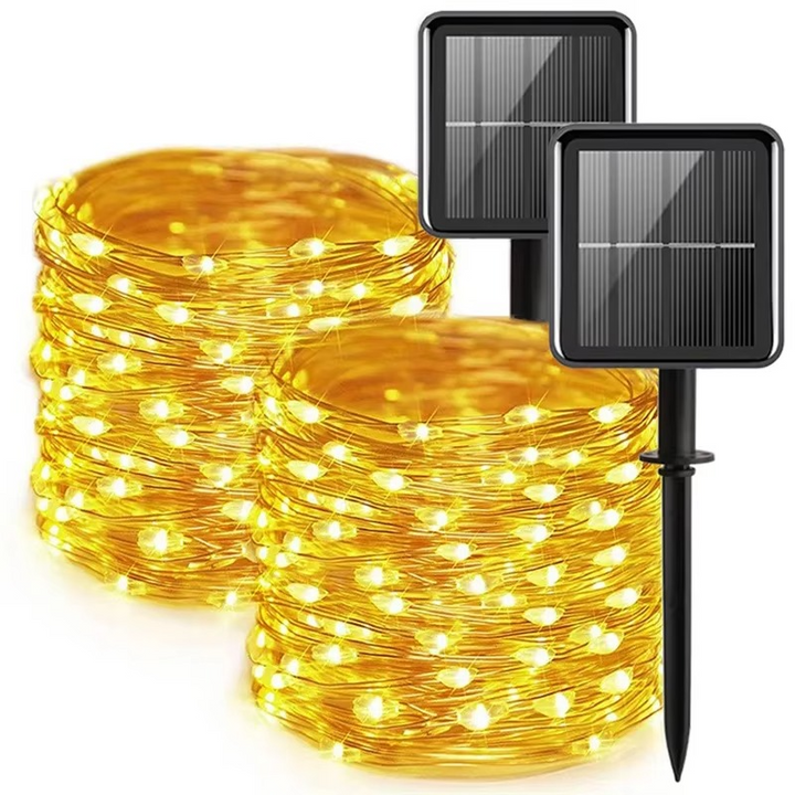 Fortryllet Solar LED Hagebelysning – Kobbertråd Luvikno