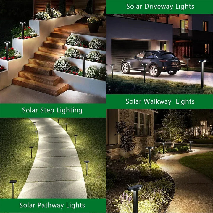 Luvikno | Lumora SolPath Hagebelysning | Solenergi | IP65 Vanntett | Høydejusterbar | Varme & Kald hvit | For stier, terrasse & hage