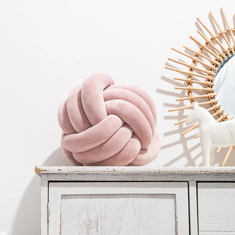 Plush Knot Cushion (Velour) | Luvikno
