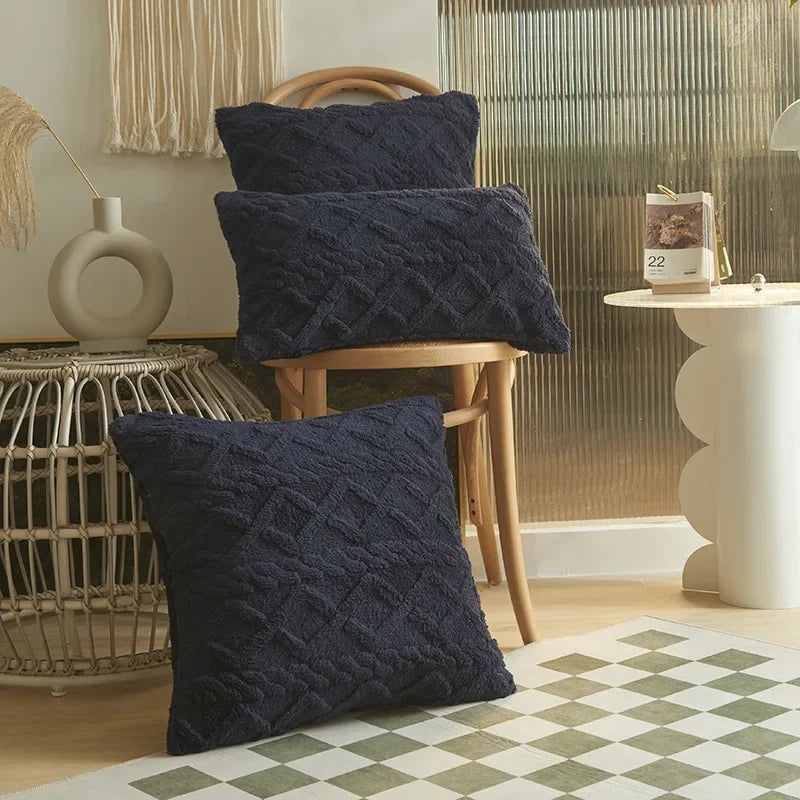 Luvikno | SilkAura Dekorputeomslag - Luksus Komfort med Geometrisk Jacquard