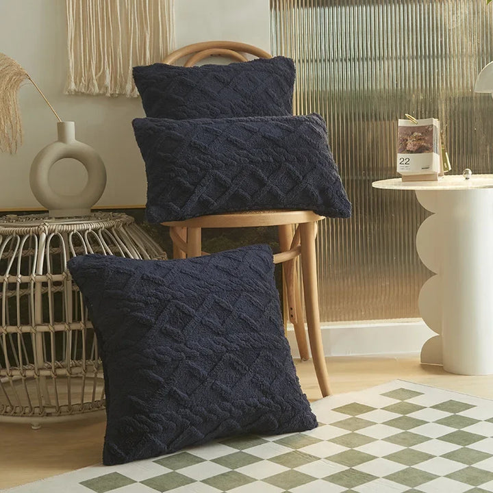 Luvikno | SilkAura Dekorputeomslag - Luksus Komfort med Geometrisk Jacquard