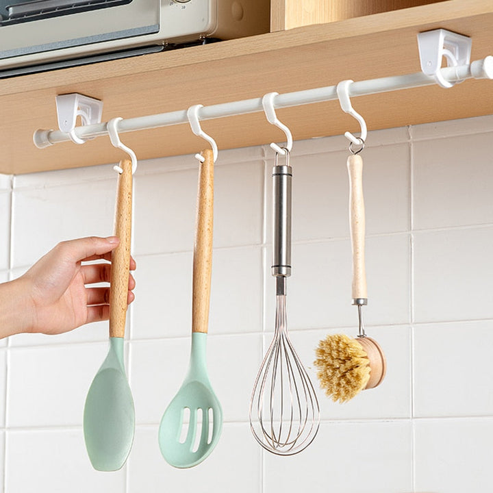 Punch-Free Handy Hook Justerbar Stangholder | Luvikno