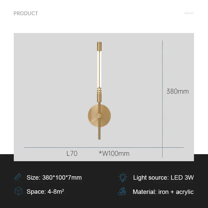 ModernLux Vegglampe – Luksuriøs LED Vegglampe for Hjemmet Luvikno