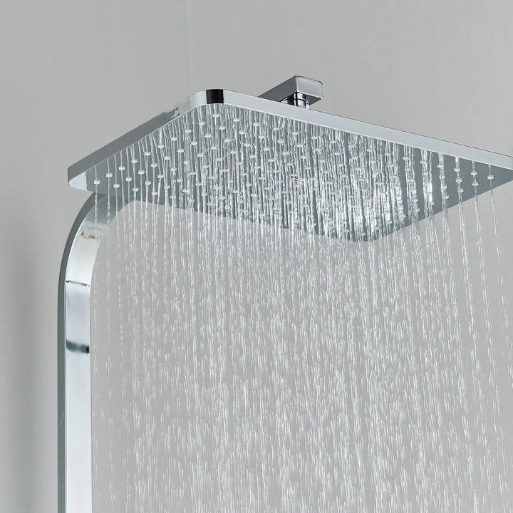 Luvikno | RainFlow Luxe Regn Dusjsett – justerbar messinglyd dusjarmatur med 4 funksjoner