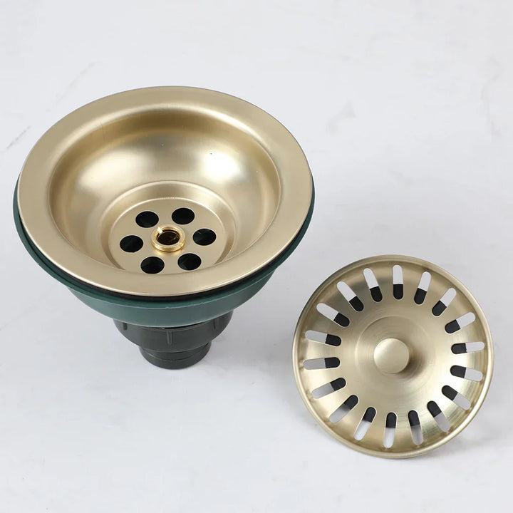 AquaGuard Rustfritt Stål Vaskestrainer med Luktfilter – Pop-Up Stopper & Anti-Blocking Kurv Luvikno