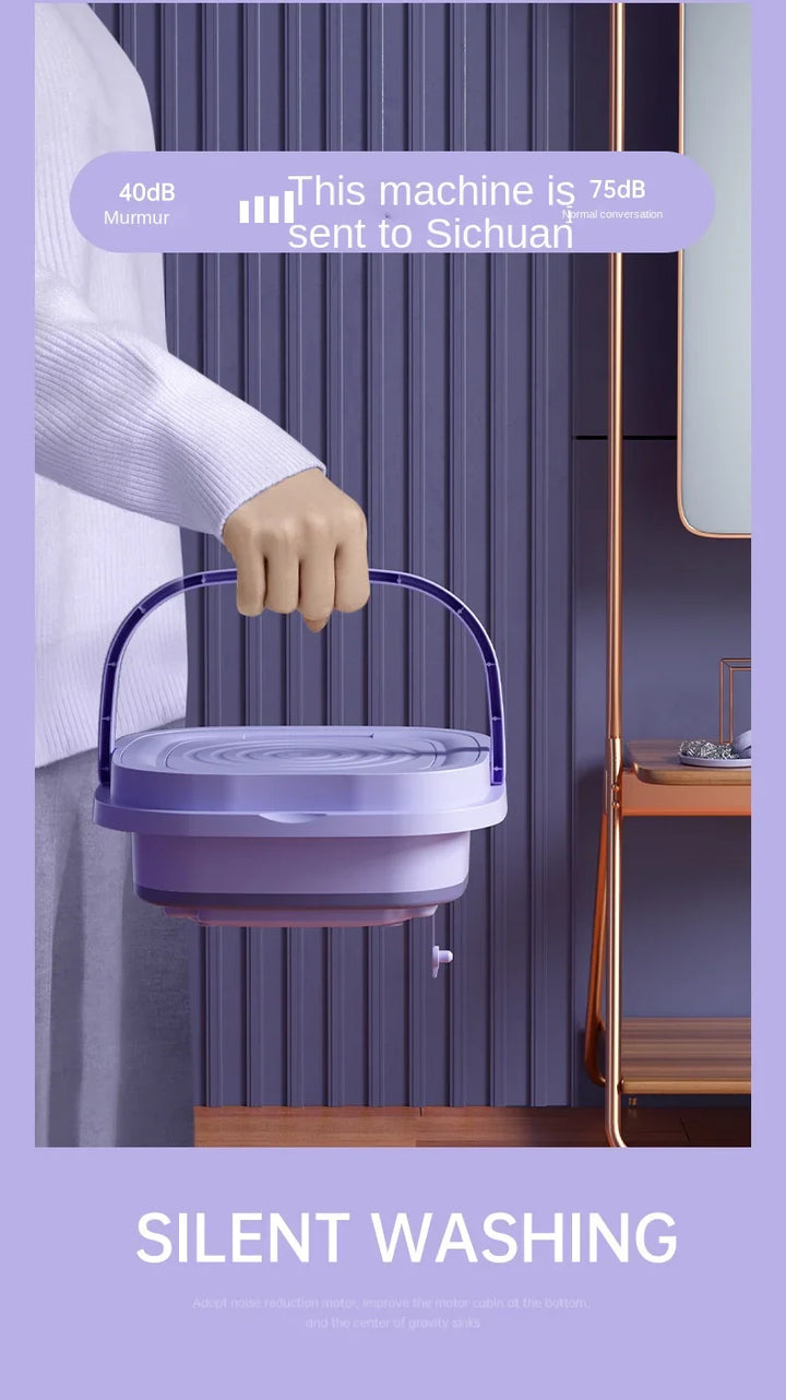 8L Bærbar Mini Sammenleggbar Vaskemaskin