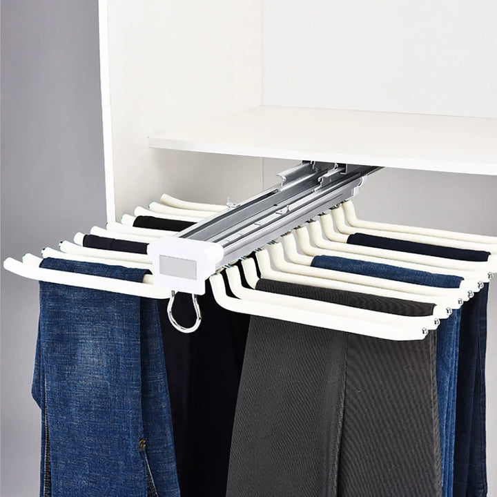 Smart Slide-Out Rail Cloth Organizer | Luvikno