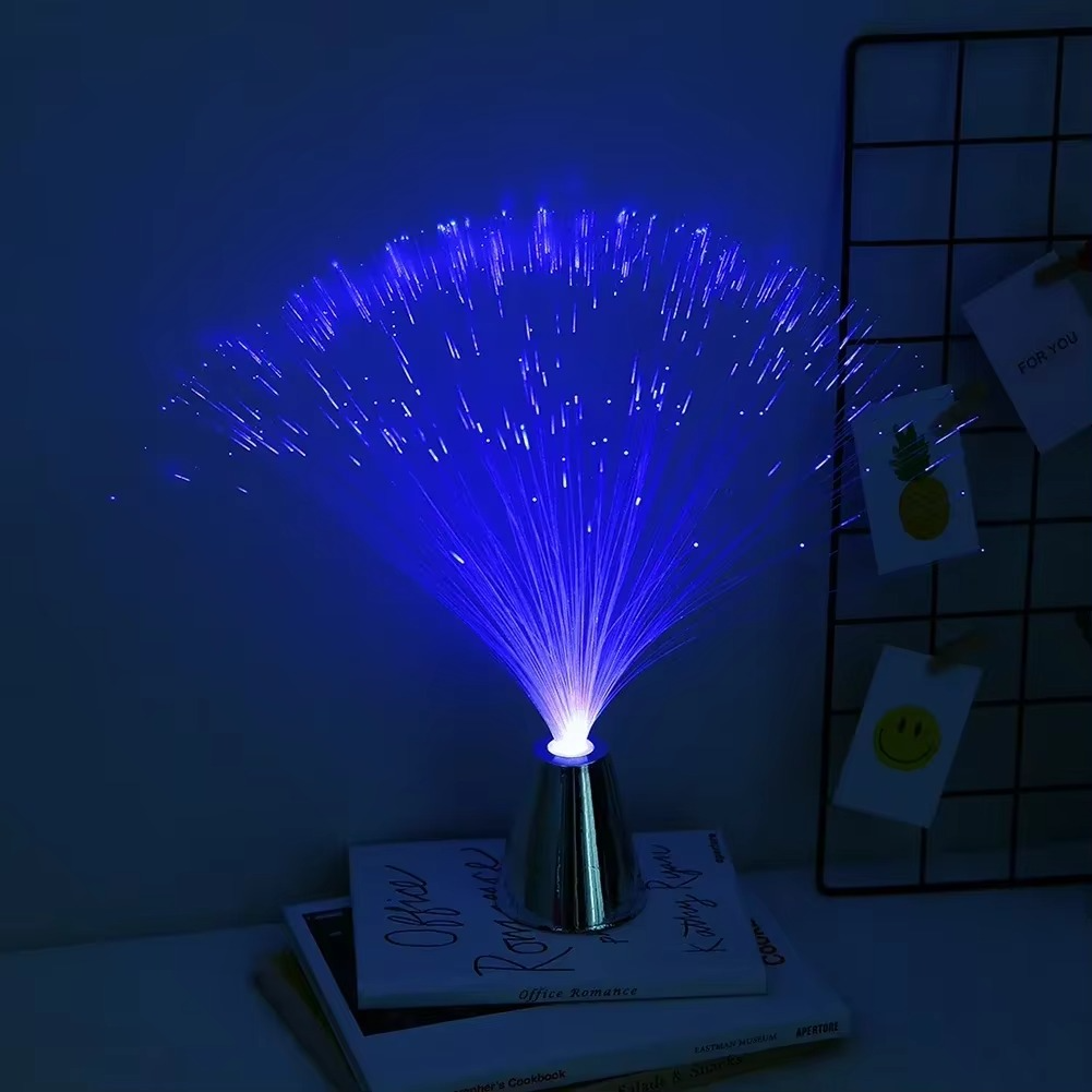 Flerfarget LED Fiber Optisk Stjernelys Lampe Luvikno