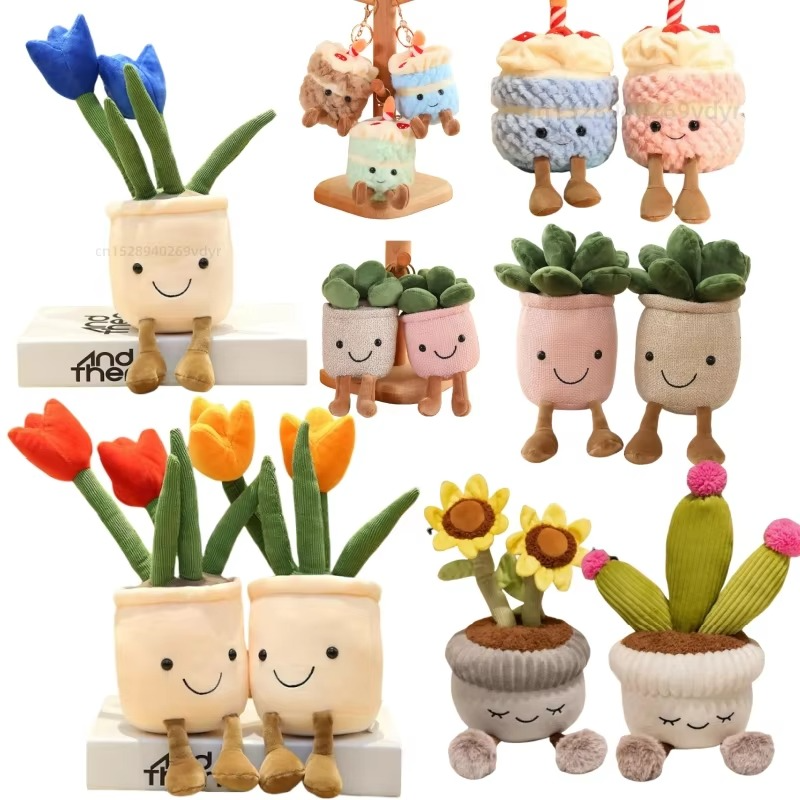 Charming Tulip Succulent Plush Toy Pillow for Birthday and Decor Luvikno