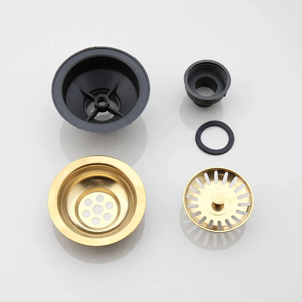 AquaGuard Rustfritt Stål Vaskestrainer med Luktfilter – Pop-Up Stopper & Anti-Blocking Kurv Luvikno