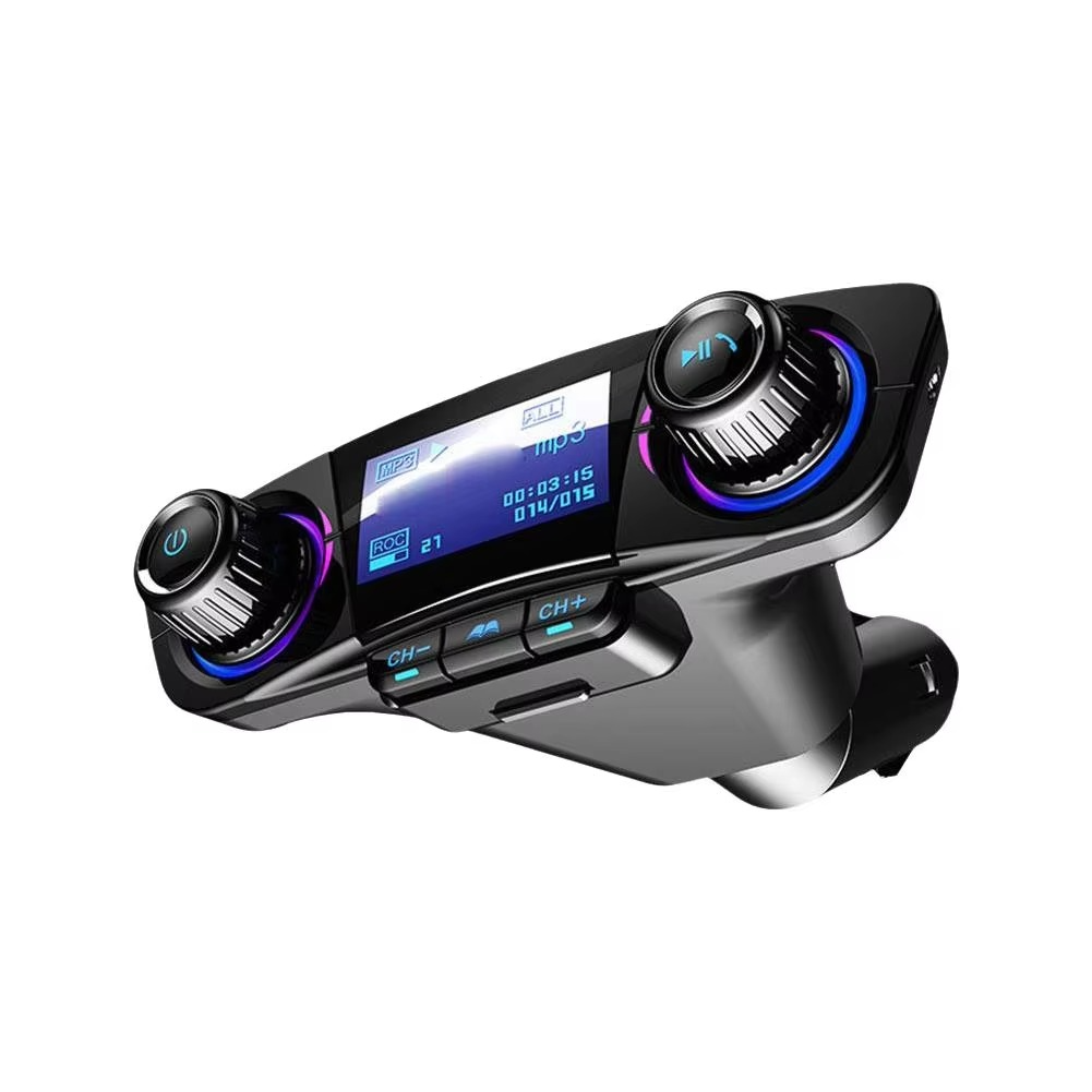 Bluetooth 5.0 Car FM transmitter with dual USB charger and LED display Luvikno