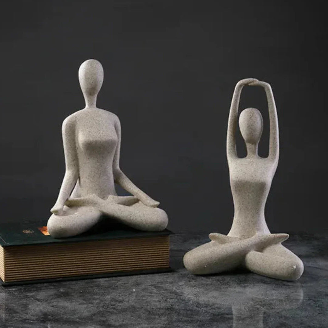 Luvikno | ZenJoy Kvinnelig i Yoga Statue – Moderne Innendørs Dekorasjon Laget av Harpiks
