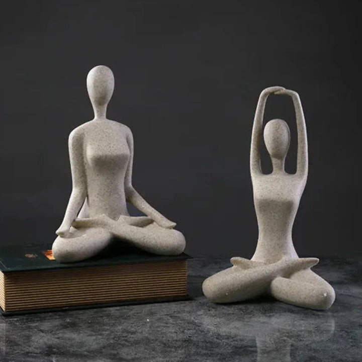 Luvikno | ZenJoy Kvinnelig i Yoga Statue – Moderne Innendørs Dekorasjon Laget av Harpiks
