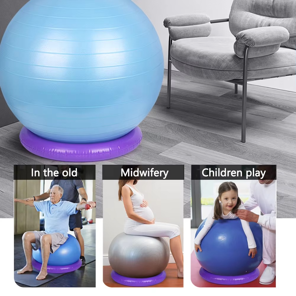 Ikke Gli PVC Yoga Ball Base for Stabilitet og Balansetrening Luvikno