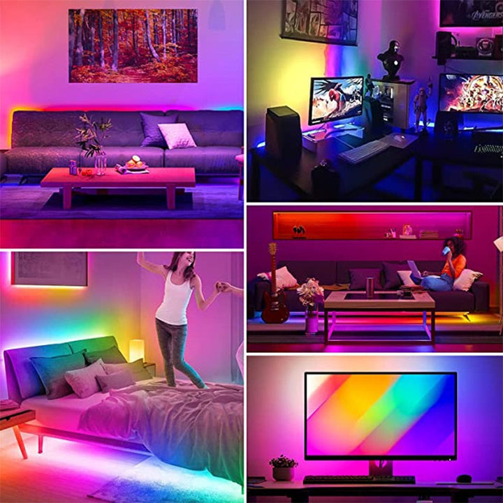Luvikno | 1M-20M RGB LED Lysstripe 5V LED