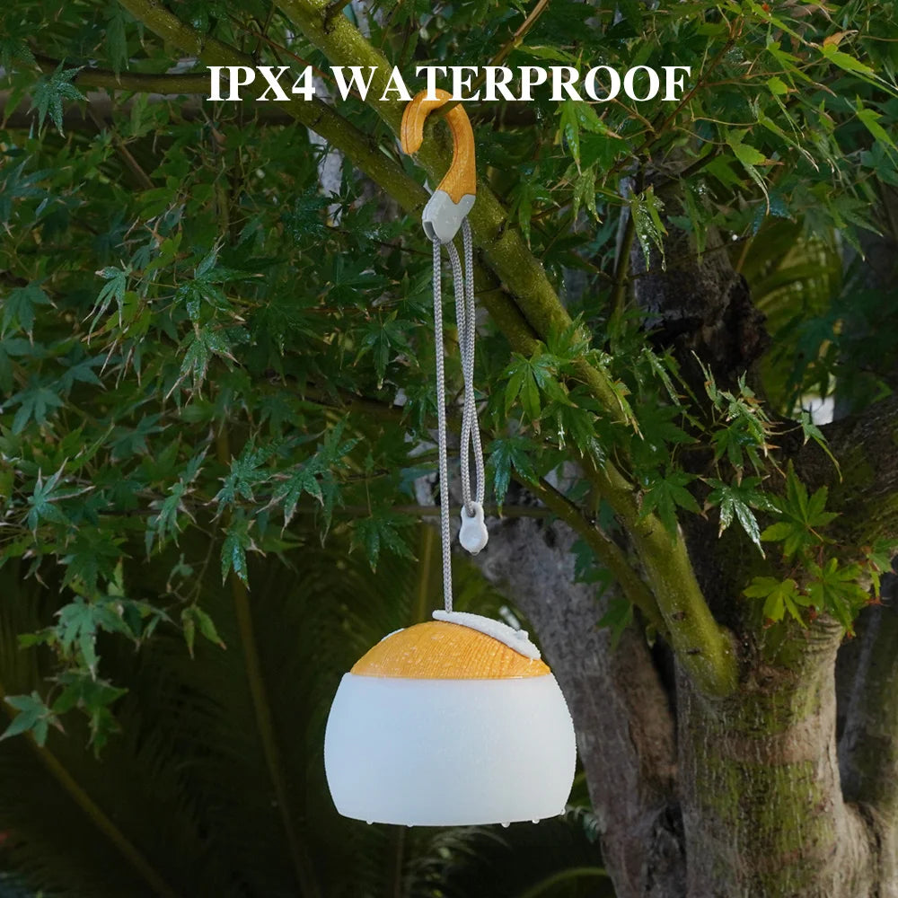Retro oppladbar campinglampe med USB Luvikno
