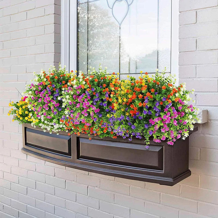 Luvikno | Kunstige blomster FloraSun | UV-bestandig og værbestandig | Hengende dekorative planter for hage og balkong | Enkel pleie og eviggrønn