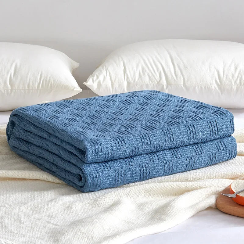 Bomullsgauze teppe Aurelina | 100 % bomull | Pustende & Hudvennlig | Perfekt for sofa, seng & kontor Luvikno