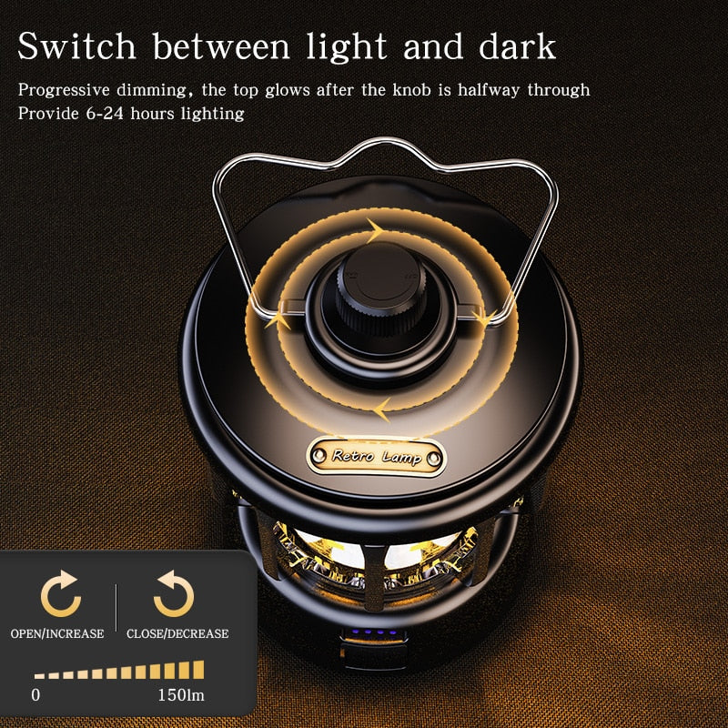 Retro Power Bank Camping LED Lampe | Luvikno