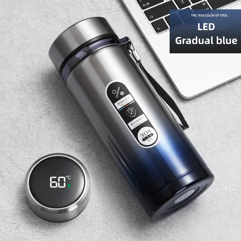 TempraBottle – Smart Termosflaske med LED Temperaturdisplay (800ml–1L) | Luvikno