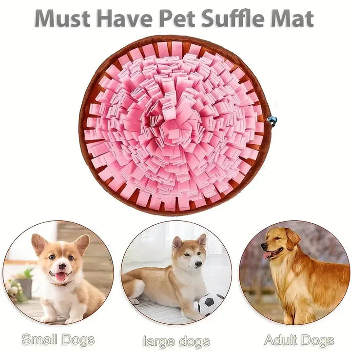 Luvikno | SchnuffelSpaß | Vaskbar Snuffle Mat for Hunder | Intelligens & Treningsleketøy | Kan foldes & Halvglidende