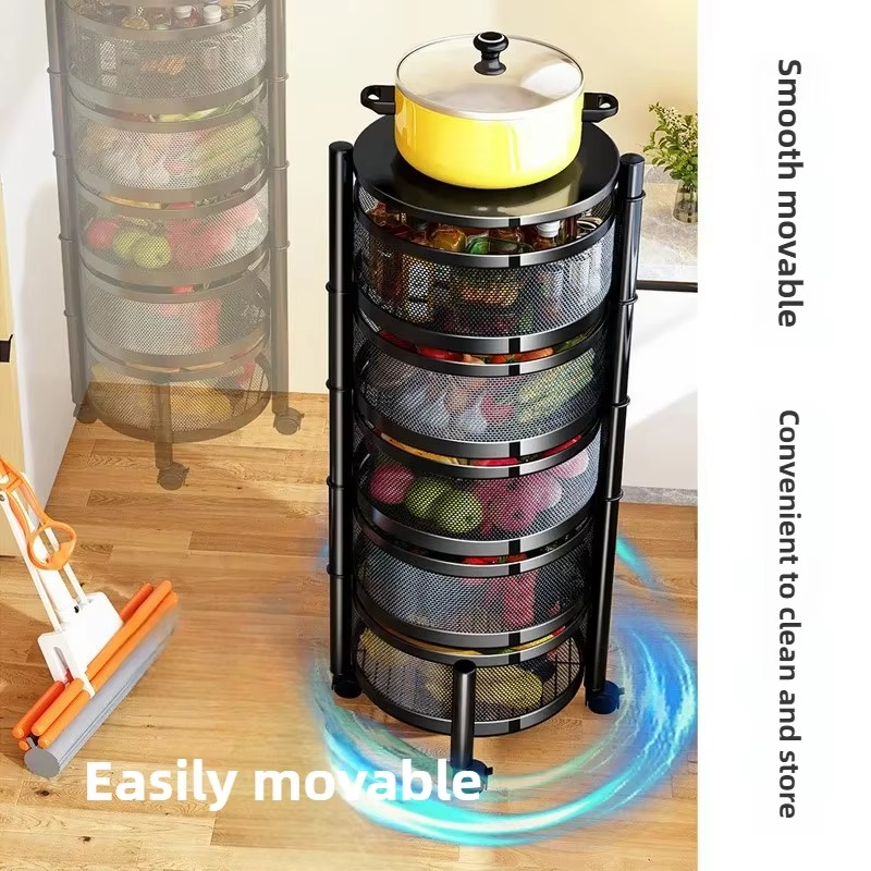 360° Roterende Multi-Layer Kjøkken Rundt Oppbevaringsstativ Luvikno