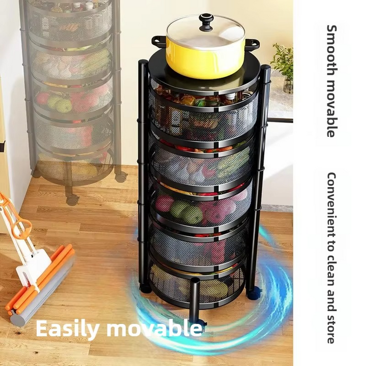 360° Roterende Multi-Layer Kjøkken Rundt Oppbevaringsstativ Luvikno