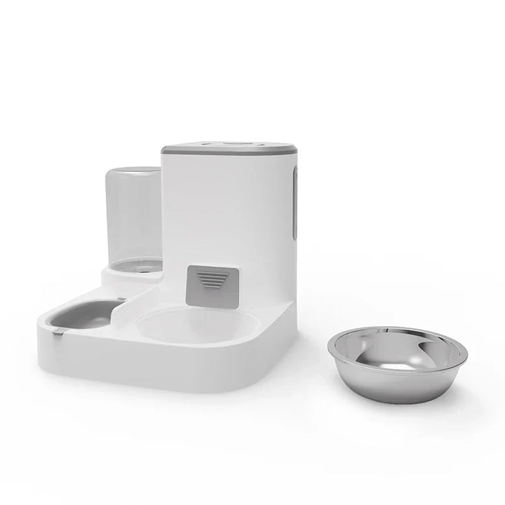 Luvikno | Feedipet Mat & Vann Dispenser for Katter & Hunder | Automatisk Fylling | 2-i-1 Skålsett